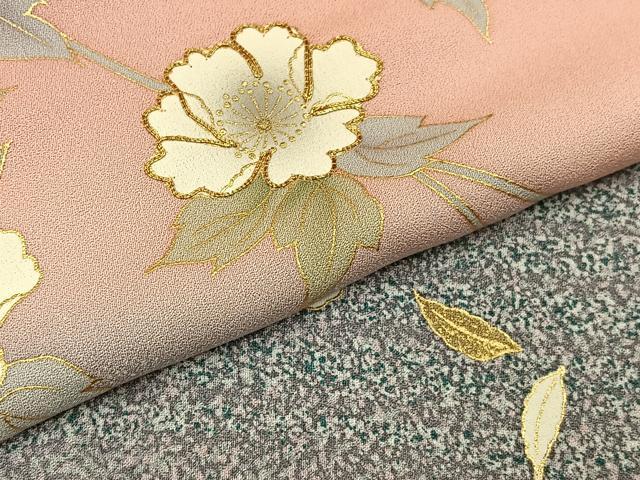 平和屋着物●訪問着 駒刺繍 枝垂れ桜文 暈し染め 金彩 ロング丈 正絹 逸品 BAAY3754hj
