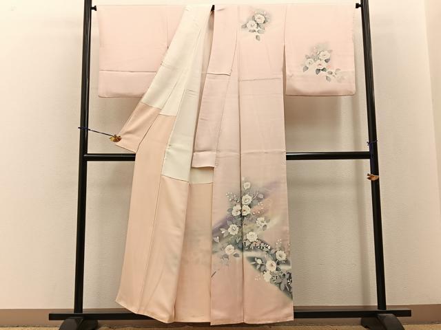 平和屋着物■訪問着 刺繍 楽器洋花文 暈し染め 正絹 逸品 BAAY3765hj