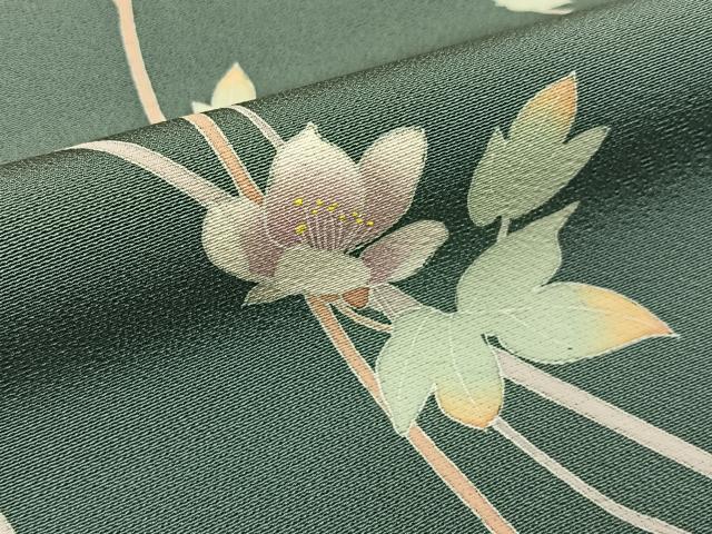 平和屋着物●訪問着 友禅 作家物 枝花文 正絹 逸品 BAAY3773hj