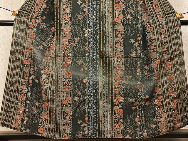 平和屋着物■訪問着 松竹梅花文 暈し染め 金彩 鬼しぼ縮緬 正絹 逸品 未使用 BAAY3775hj