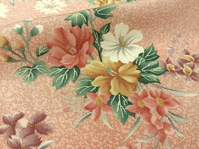 平和屋着物■上質な小紋 花尽くし 金彩 正絹 逸品 未使用 BAAY3789hj