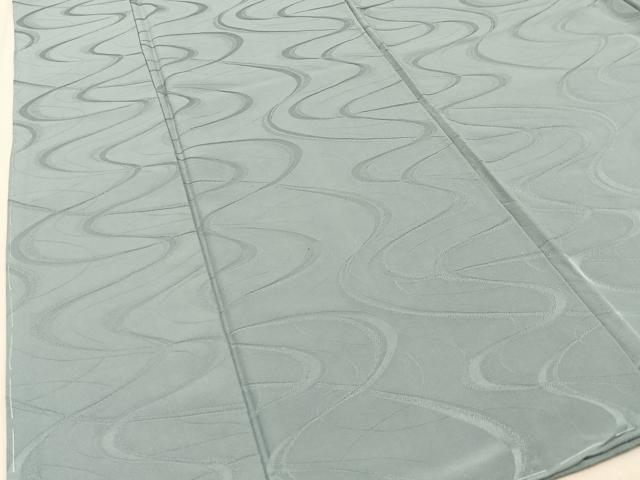 平和屋着物●上質な色無地 流水地紋 秘色色 正絹 逸品 BAAY3795hj