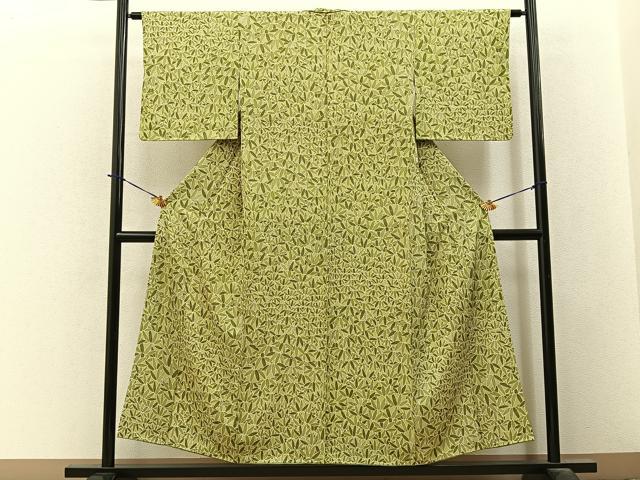 平和屋着物■上質な小紋 笹 正絹 逸品 BAAY3804hj