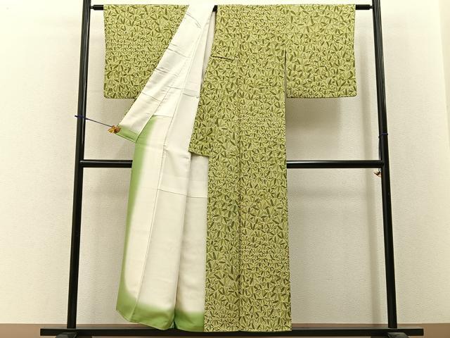 平和屋着物■上質な小紋 笹 正絹 逸品 BAAY3804hj