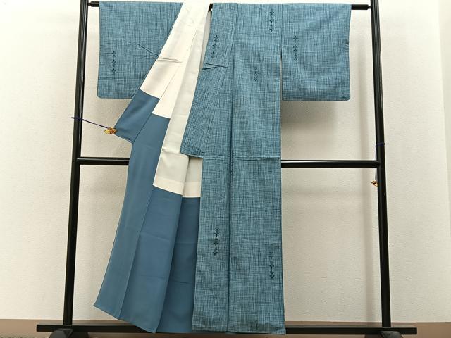 平和屋着物■上質な紬 抽象文 正絹 逸品 BAAY3809hj