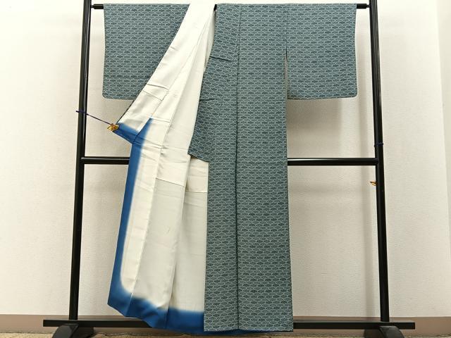 平和屋着物■江戸小紋 立涌花文 正絹 逸品 BAAY3810hj