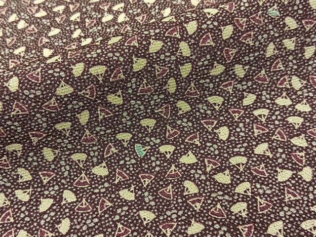 平和屋着物■上質な小紋 扇面尽くし 正絹 逸品 BAAY3811hj