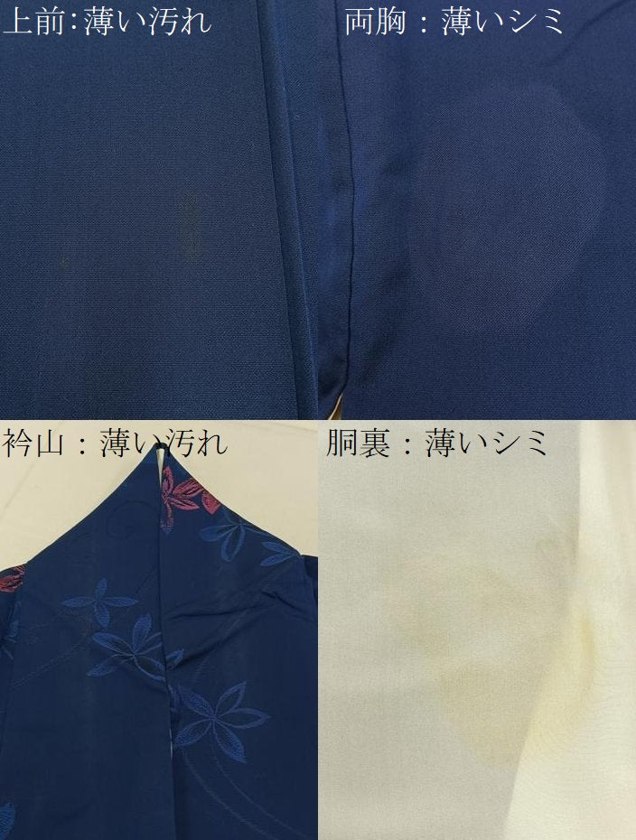 平和屋着物■上質なお召 舞花文 正絹 逸品 BAAY3818hj