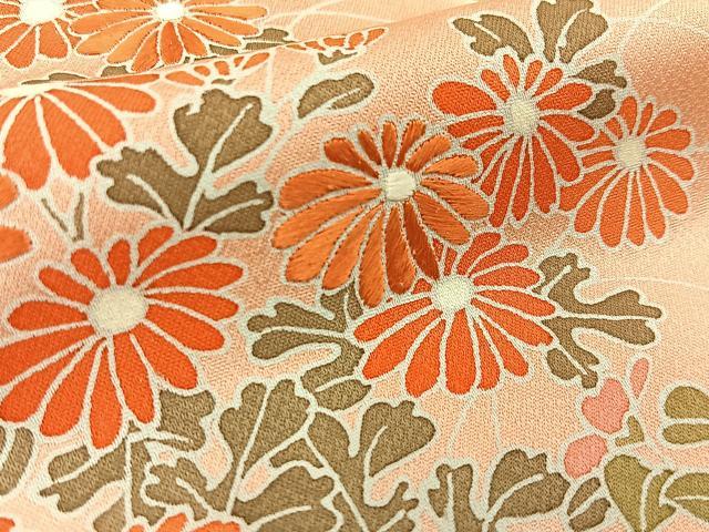 平和屋着物●訪問着 刺繍 重ね山秋草文 松坂屋扱い 正絹 逸品 未使用 BAAY3822hj