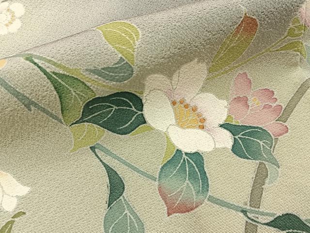 平和屋着物●訪問着 友禅 作家物 草花文 暈し染め 正絹 逸品 BAAY3849hj