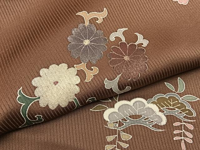 平和屋着物●訪問着 舞花文 暈し染め 銀彩 正絹 逸品 BAAY3865hj