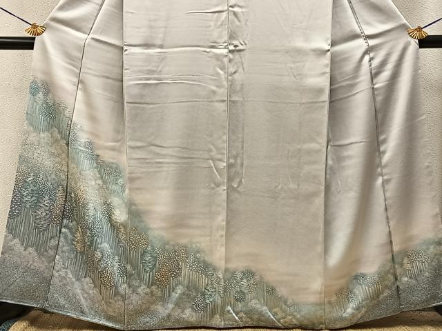 平和屋着物■訪問着 樹林文 暈し染め 正絹 逸品 BAAY3876hj