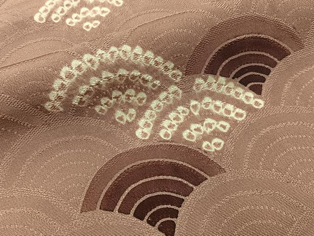 平和屋着物●訪問着 絞り 地紋起こし 青海波 正絹 逸品 BAAY3882hj