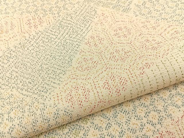 平和屋着物■本塩沢 切嵌吉祥文 正絹 逸品 BAAY3892hj
