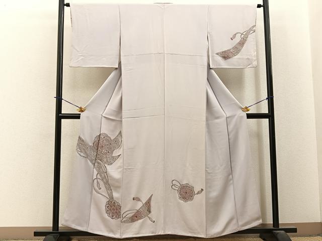 平和屋着物■中国三大刺繍 スワトウ相良刺繍 訪問着 総刺繍 正倉院花文 金彩 正絹 逸品 BAAY3893hj