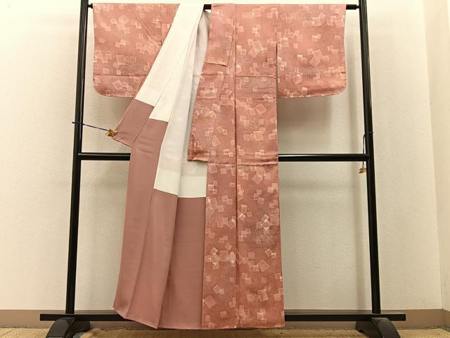 平和屋着物■上質な小紋 箔散らし 暈し染め 正絹 逸品 未使用 BAAY3923hj