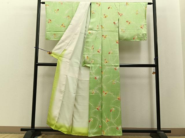 平和屋着物■上質な小紋 カトレア 正絹 逸品 未使用 BAAY3924hj