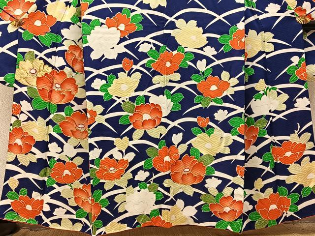 平和屋着物■豪華振袖 駒刺繍 椿 金彩 正絹 逸品 BAAY3949hj