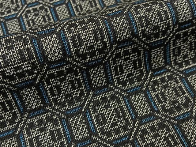 平和屋着物■上質な紬 アンサンブル 7マルキ 蜀江文様 正絹 逸品 BAAY3959hj