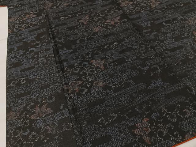 平和屋着物●本場大島紬 アンサンブル エ霞花唐草文 正絹 逸品 BAAY3960hj