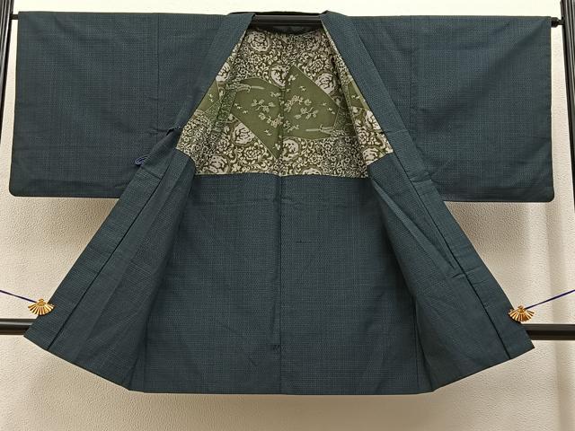 平和屋着物■男性 本場大島紬 アンサンブル 80亀甲 総詰め 正絹 逸品 BAAY3961hj