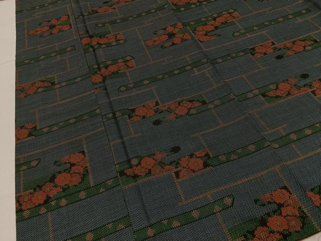 平和屋着物●本場大島紬 7マルキ エ霞花文 正絹 逸品 BAAY3963hj