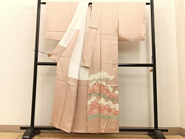 平和屋着物■豪華色留袖 刺繍 菊 正絹 逸品 BAAY3973hj