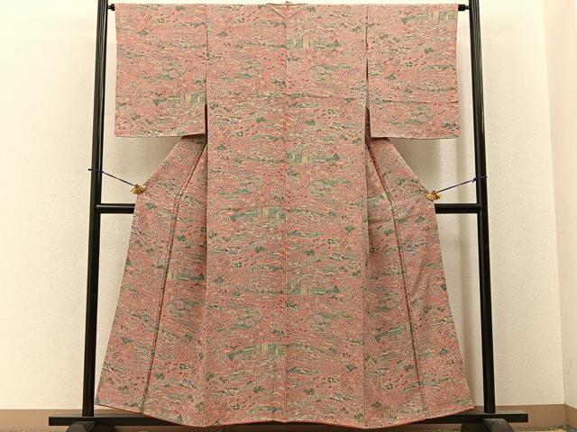 平和屋着物■上質な小紋 御所解文 正絹 逸品 BAAY3978hj