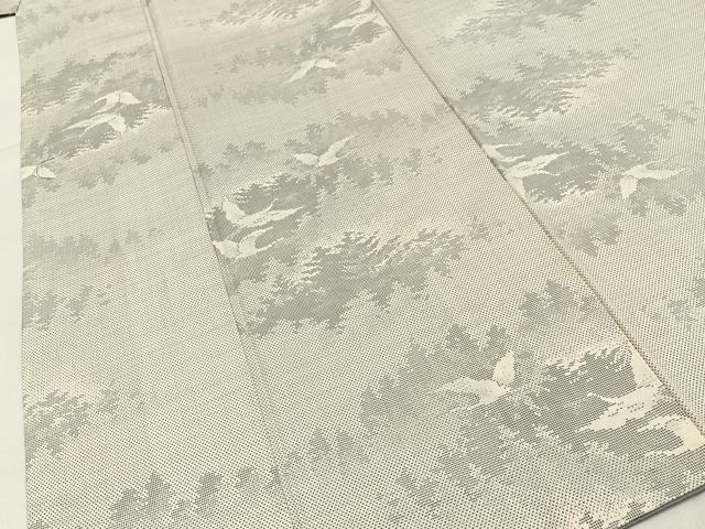 平和屋着物●本場大島紬 白大島 名匠たかし 9マルキ 飛鶴文 証紙付き 正絹 逸品 BAAY3980hj