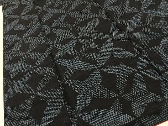 平和屋着物■結城紬 80亀甲 変わり七宝文様 ゑり正扱い 正絹 逸品 BAAY3988hj