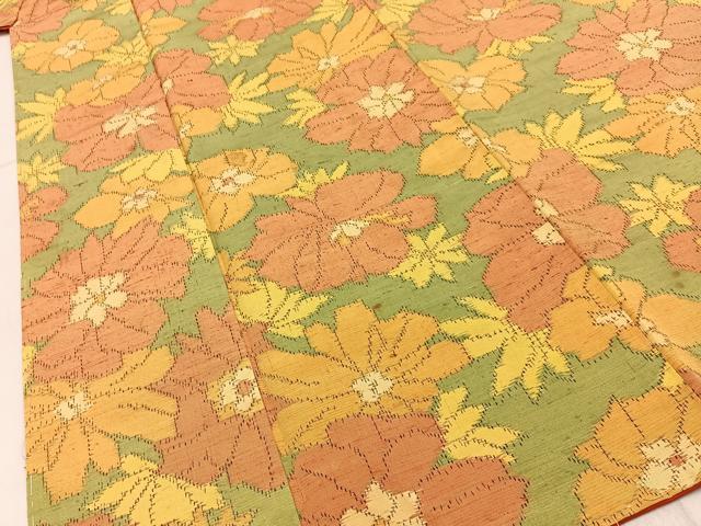 平和屋着物■上質な紬 花尽くし 正絹 逸品 BAAY3989hj