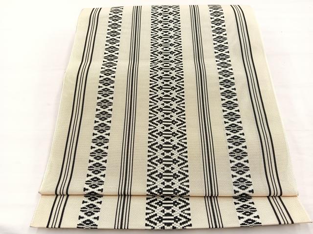 平和屋着物*夏物 本場筑前博多織 八寸名古屋帯 紗献上 正絹 逸品 BAAY4010hv