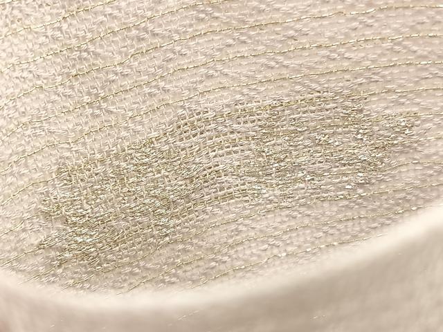 平和屋着物*夏物 六通柄袋帯 粋紗 檜垣流線文様 金銀糸 正絹 逸品 未使用 BAAY4015hv