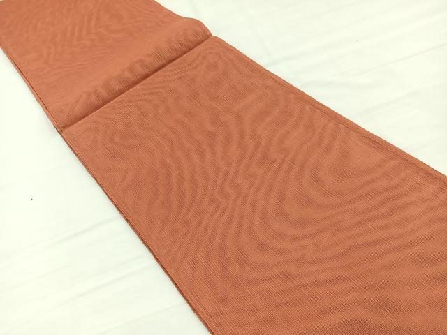 平和屋着物*夏物 西陣 川島織物謹製 全通柄袋帯 草木染手工芸 黄丹色 正絹 逸品 未使用 BAAY4017hv