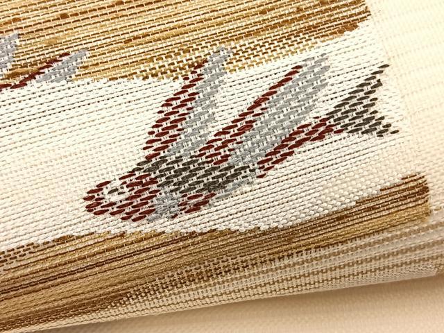 平和屋着物*夏物 六通柄袋帯 唐織 魚 正絹 逸品 BAAY4022hv