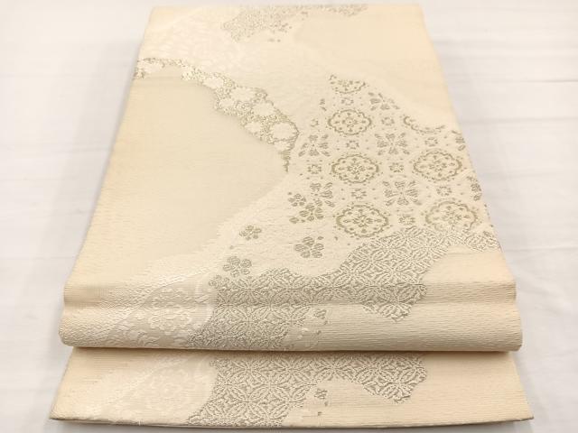 平和屋着物*夏物 六通柄袋帯 唐織 道長蜀江花文 金銀糸 正絹 逸品 BAAY4026hv