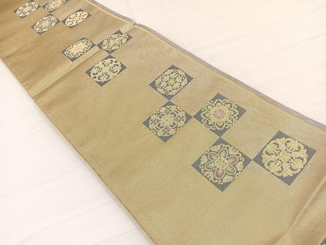 平和屋着物*夏物 六通柄袋帯 宝相華 金銀糸 正絹 逸品 BAAY4027hv