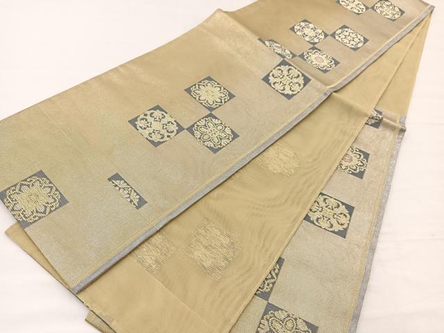 平和屋着物*夏物 六通柄袋帯 宝相華 金銀糸 正絹 逸品 BAAY4027hv