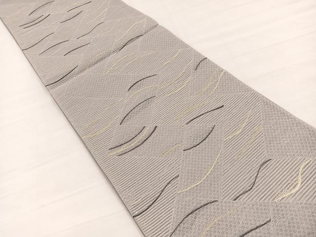 平和屋着物*夏物 六通柄袋帯 檜垣流線文 金銀糸 正絹 逸品 BAAY4032hv
