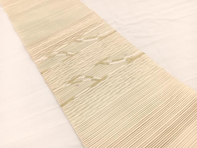 平和屋着物*夏物 八寸名古屋帯 絽綴れ 抽象文様 金銀糸 正絹 逸品 BAAY4054hv