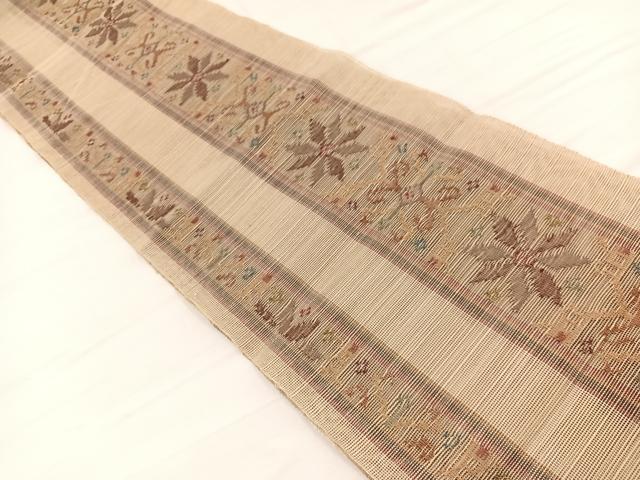 平和屋着物*夏物 1854年創業 帯屋捨松 八寸名古屋帯 飾花間道 正絹 逸品 BAAY4061hv