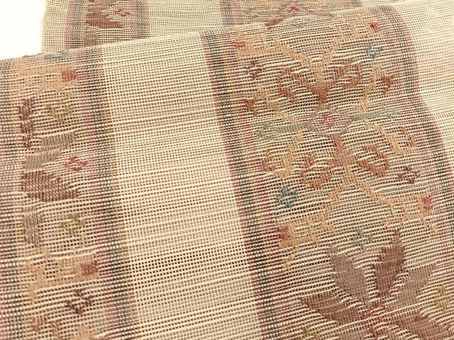平和屋着物*夏物 1854年創業 帯屋捨松 八寸名古屋帯 飾花間道 正絹 逸品 BAAY4061hv