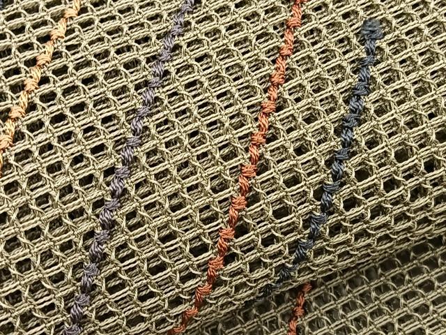 平和屋着物*夏物 八寸名古屋帯 羅 斜線文 正絹 逸品 BAAY4062hv