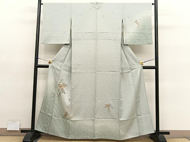 平和屋着物▽中国三大刺繍 スワトウ刺繍 総刺繍 訪問着 単衣 辻が花 暈し染め 金糸 やまと誂製 正絹 逸品 BAAY4135hv