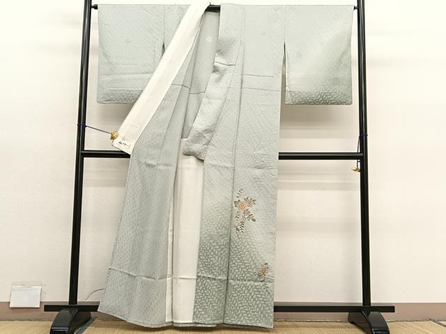 平和屋着物▽中国三大刺繍 スワトウ刺繍 総刺繍 訪問着 単衣 辻が花 暈し染め 金糸 やまと誂製 正絹 逸品 BAAY4135hv