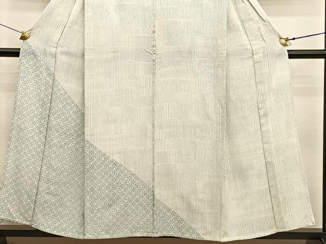 平和屋着物▽訪問着 単衣 七宝文 正絹 逸品 BAAY4156hv