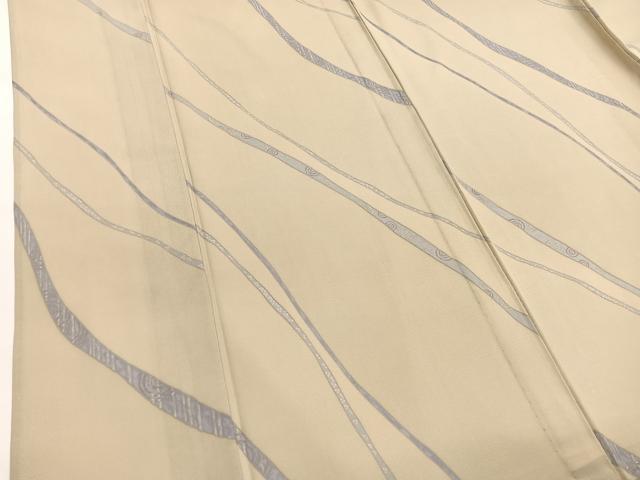 平和屋着物*夏物 小紋 紗 流線渦巻き文様 まるやま扱い 正絹 逸品 BAAY4170hv