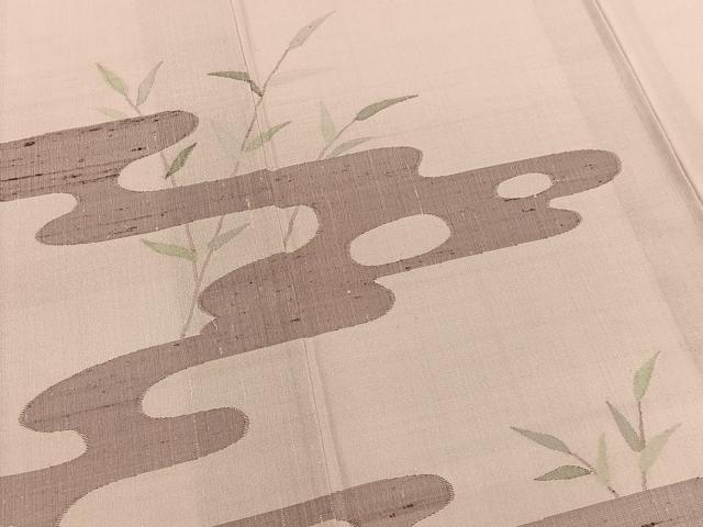 平和屋着物*夏物 訪問着 紗紬 エ霞枝葉文 正絹 逸品 BAAY4171hv