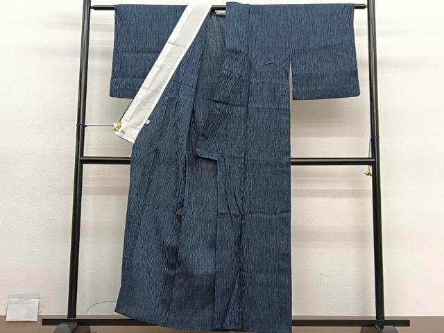 平和屋着物∴夏物 浴衣 竺仙鑑製 縞 三越扱い 綿 逸品 BAAY4172hv