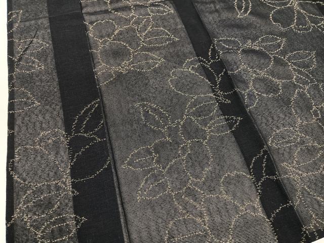 平和屋着物*夏物 紗紬 椿 正絹 逸品 BAAY4186hv
